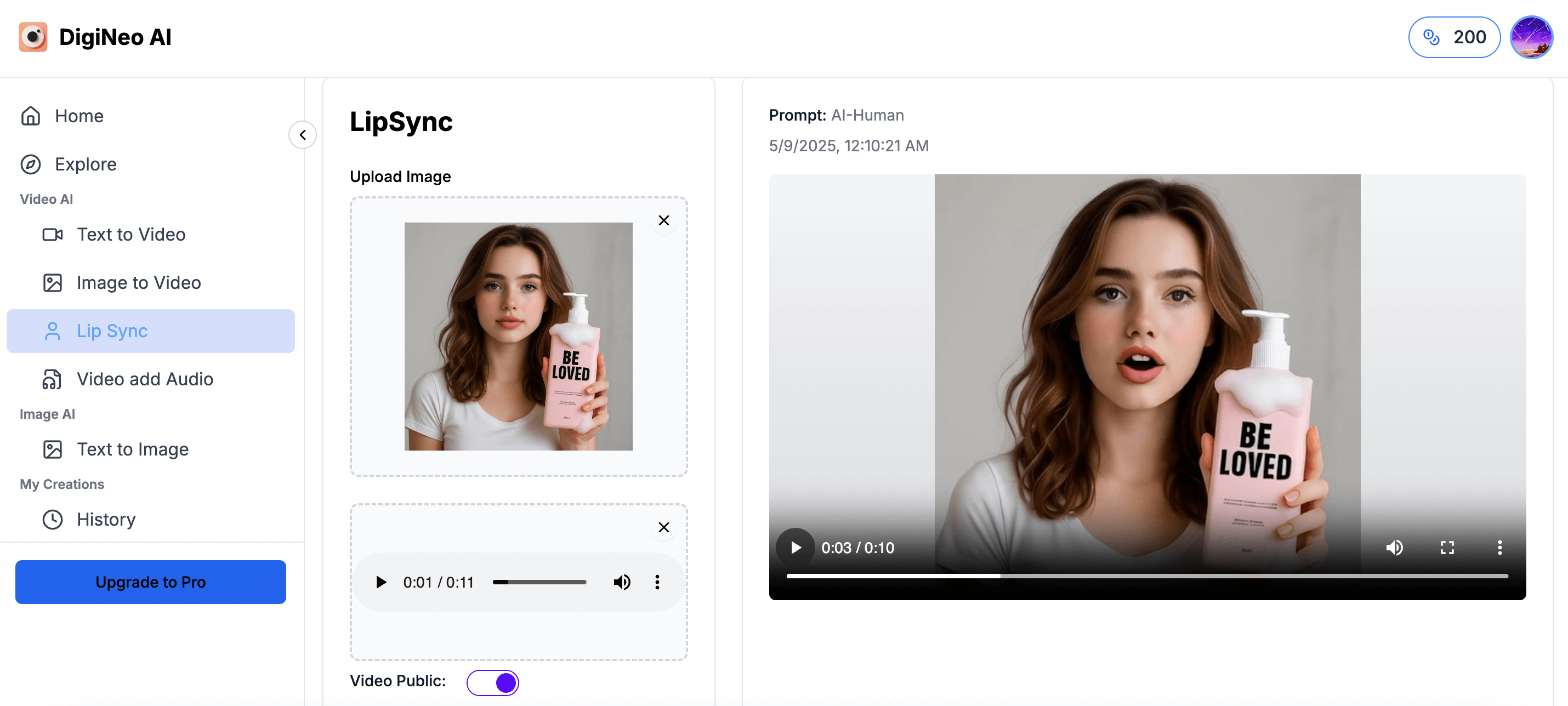 Digital Human Generation Example